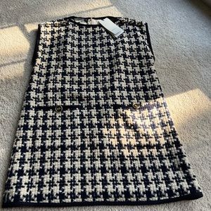 Gucci black white tweed dress tunic
